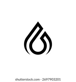 Futuristic 'b' symbol suggesting continuous vertical flow. Great for biotech, essential oil distributors, or clean tech firms.