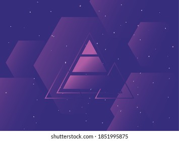 futuristischer Hintergrund, abstrakte Technologie mit dreieckigen Formen, Vektorgrafik-Design