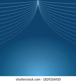Fondo futurista, líneas azules-puntos-circo, oficina