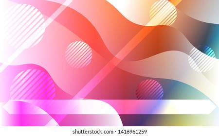 Futuristic Background With Color Gradient Geometric Shape for Your Design Landing Page, Ad, Banner, Cover Page. Vector Illustration with Color Gradient.