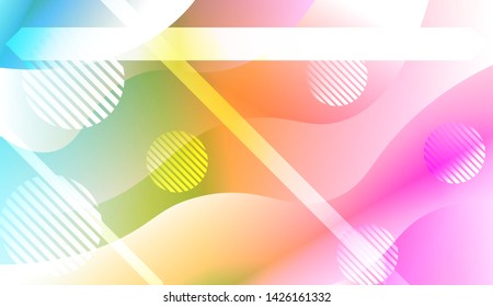 Futuristic Background With Color Gradient Geometric Shape for Your Design Landing Page, Ad, Banner, Cover Page. Vector Illustration with Color Gradient.