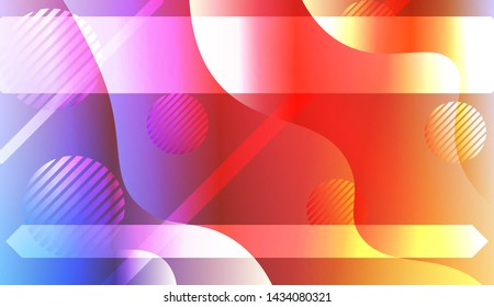 Futuristic Background With Color Gradient Geometric Shape for Your Design Landing Page, Ad, Banner, Cover Page. Vector Illustration with Color Gradient.