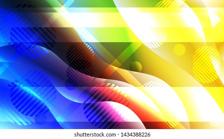 Futuristic Background With Color Gradient Geometric Shape for Your Design Landing Page, Ad, Banner, Cover Page. Vector Illustration with Color Gradient.