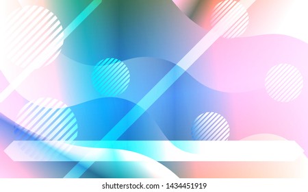 Futuristic Background With Color Gradient Geometric Shape for Your Design Landing Page, Ad, Banner, Cover Page. Vector Illustration with Color Gradient.