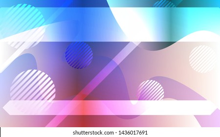 Futuristic Background With Color Gradient Geometric Shape for Your Design Landing Page, Ad, Banner, Cover Page. Vector Illustration with Color Gradient.