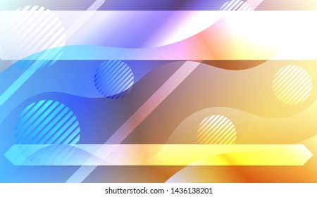 Futuristic Background With Color Gradient Geometric Shape for Your Design Landing Page, Ad, Banner, Cover Page. Vector Illustration with Color Gradient.