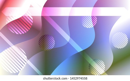 Futuristic Background With Color Gradient Geometric Shape for Your Design Landing Page, Ad, Banner, Cover Page. Vector Illustration with Color Gradient.