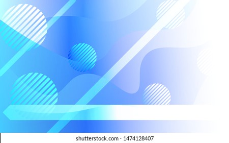 Futuristic Background With Color Gradient Geometric Shape for Your Design Landing Page, Ad, Banner, Cover Page. Vector Illustration with Color Gradient.