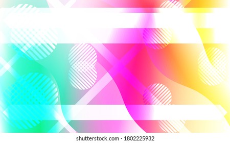 Futuristic Background With Color Gradient Geometric Shape for Your Design Landing Page, Ad, Banner, Cover Page. Vector Illustration with Color Gradient.