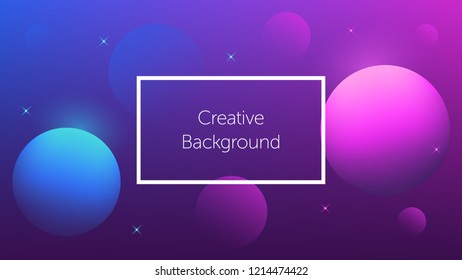 Futuristic background with colorful geometric shapes. Creative background for landing page, banner and cover, poster and presentation. Modern template for graphic design. Vector Eps10