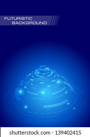 Futuristic background concept - perspective layout. Vector illustration