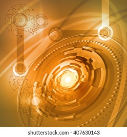 Futuristic background with concept technology, vector illustration.