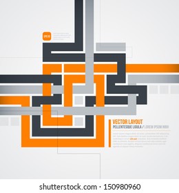 Futuristic background with crossing lines. EPS10.