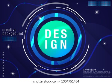futuristic background design . in blue shape with trendy gradients