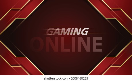 futuristic background design with shining gold line 