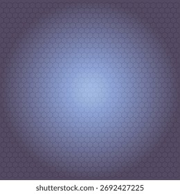 A futuristic background featuring a subtle hexagonal pattern with a soft blue radial gradient and a dark vignette.