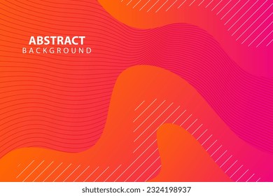 Futuristischer Hintergrund mit fließenden Formen. Abstrakte flüssige Farbzusammensetzung mit Wellen. rosafarbener und orangefarbener Hintergrund. EPS.10-Vektorgrafik