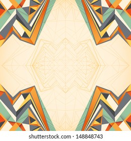 Futuristic background with geometric objects. Vector illustration.
