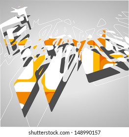 Futuristic background, geometric technology style illustration.