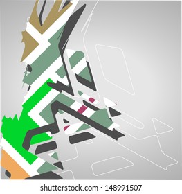 Futuristic background, geometric technology style illustration.