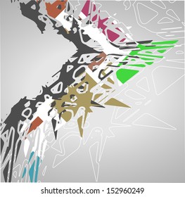 Futuristic background, geometric technology style illustration.
