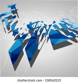 Futuristic background, geometric technology style illustration.