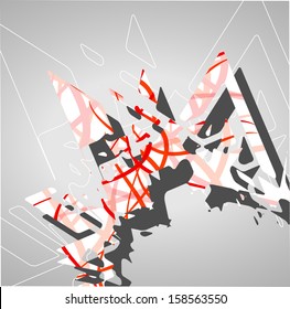 Futuristic background, geometric technology style illustration.