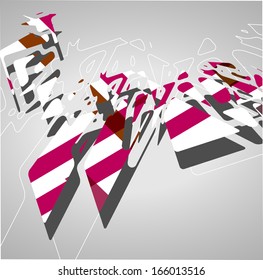 Futuristic background, geometric technology style illustration.