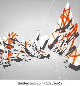 Futuristic background, geometric technology style illustration.