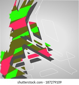 Futuristic background, geometric technology style illustration.