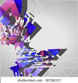 Futuristic background, geometric technology style illustration.