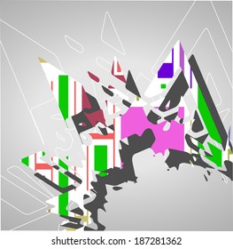 Futuristic background, geometric technology style illustration.