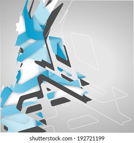 Futuristic background, geometric technology style illustration.