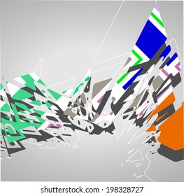 Futuristic background, geometric technology style illustration.