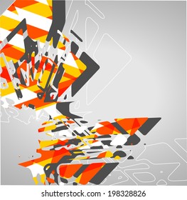 Futuristic background, geometric technology style illustration.