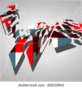Futuristic background, geometric technology style illustration.