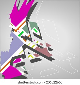 Futuristic background, geometric technology style illustration.