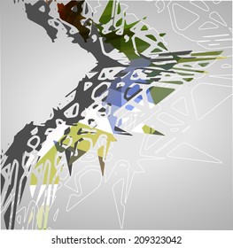 Futuristic background, geometric technology style illustration.