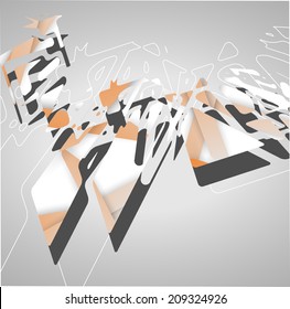 Futuristic background, geometric technology style illustration.