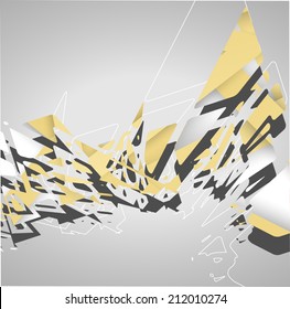 Futuristic background, geometric technology style illustration.
