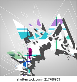 Futuristic background, geometric technology style illustration.