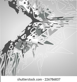 Futuristic background, geometric technology style illustration.