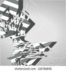 Futuristic background, geometric technology style illustration.