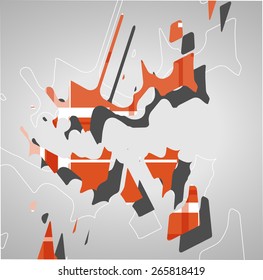 Futuristic background geometric technology style illustration. 