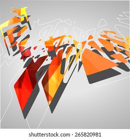 Futuristic background geometric technology style illustration.