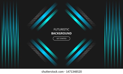 Futuristic Background glowing blue white modern techno corporate business design template, for web background, advertising, landing page