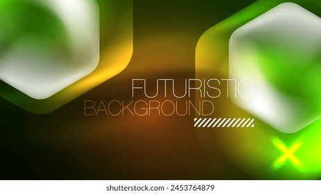 a futuristic background with glowing cubes and a cross . High quality