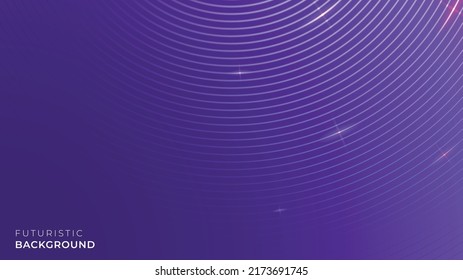 Fondo futurista de círculos de neón brillantes. Anillo azul moderno con luz. Ilustración del vector