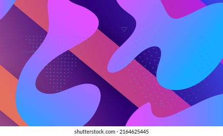 Futuristic Background. Hipster Page. Minimal Journal. Flow Dynamic Flyer. Purple Trendy Banner. Commercial Backdrop. Modern Shape. Wave Landing Page. Magenta Futuristic Background