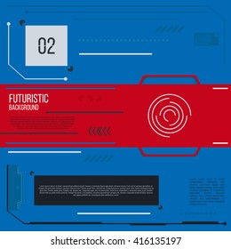 Futuristic Background. Hi-Tech Template. Vector Illustration.
